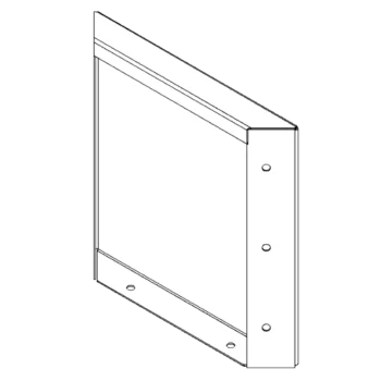 Acél virágláda - Panel - 30 x 30 cm - RAL9005 matt (fekete)