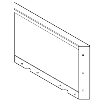 Acél virágláda - Panel - 30 x 50 cm - RAL9005 matt (fekete)