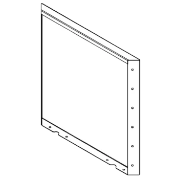 Acél virágláda - Panel - 60 x 60 cm - RAL9005 matt (fekete)