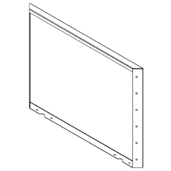Acél virágláda - Panel - 60 x 80 cm - RAL9005 matt (fekete)