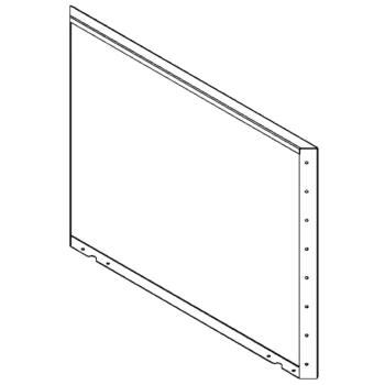 Acél virágláda - Panel - 80 x 100 cm - RAL9005 matt (fekete)