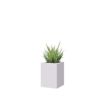 Acél virágláda - Négyzet - 30 x 30 x 40 cm - RAL9010 matt (fehér) - Fenéklemez nélkül