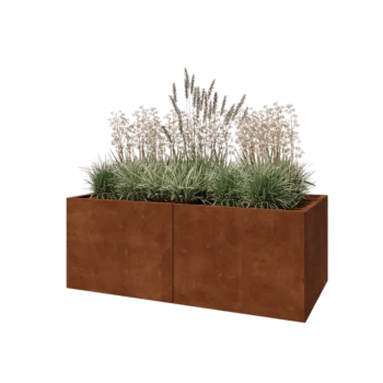 Corten acél virágláda XXL - Téglalap - 160 x 80 x 60 cm - Fenéklemez nélkül