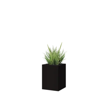 Acél virágláda - Négyzet - 30 x 30 x 40 cm - RAL9005 matt (fekete) - Fenéklemez nélkül