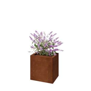 Corten acél virágláda - Téglalap - 40 x 30 x 40 cm - Fenéklemezzel