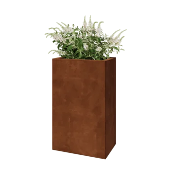 Corten acél virágláda - Téglalap - 50 x 30 x 80 cm - Fenéklemez nélkül