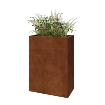 Corten acél virágláda - Téglalap - 60 x 30 x 80 cm - Fenéklemez nélkül