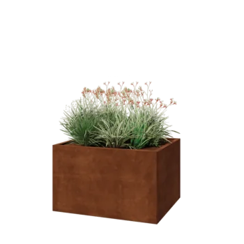 Corten acél virágláda - Téglalap - 100 x 80 x 60 cm - Fenéklemez nélkül