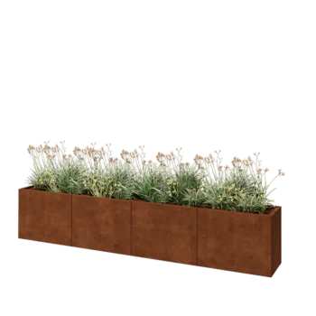 Corten acél virágláda XXL - Téglalap - 320 x 40 x 60 cm - Fenéklemez nélkül