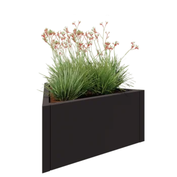 Acél virágláda - Egyenlő oldalú háromszög - 90,6 x 78,3 x 40 cm - Más RAL szín - Fenéklemez nélkül