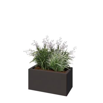 Acél virágláda - Téglalap - 60 x 30 x 30 cm - Más RAL szín - Fenéklemezzel