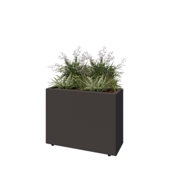 Acél virágláda - Téglalap - 80 x 30 x 60 cm - Más RAL szín - Fenéklemezzel - Lábakkal