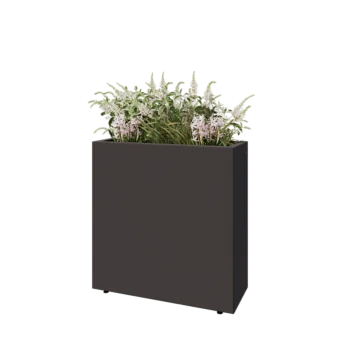 Acél virágláda - Téglalap - 80 x 30 x 80 cm - Más RAL szín - Fenéklemezzel - Lábakkal