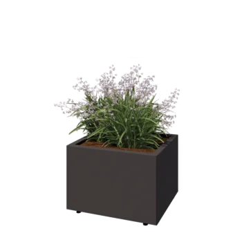 Acél virágláda - Téglalap - 60 x 50 x 40 cm - Más RAL szín - Fenéklemezzel - Lábakkal