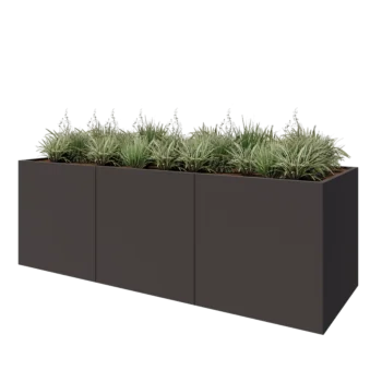 Acél virágláda XXL - Téglalap - 300 x 100 x 100 cm - Más RAL szín - Fenéklemez nélkül