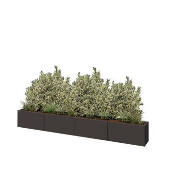 Acél virágláda XXL - Téglalap - 320 x 30 x 40 cm - Más RAL szín - Fenéklemez nélkül