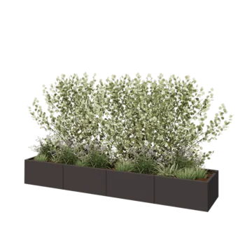 Acél virágláda XXL - Téglalap - 320 x 60 x 40 cm - Más RAL szín - Fenéklemez nélkül