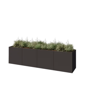 Acél virágláda XXL - Téglalap - 320 x 60 x 80 cm - Más RAL szín - Fenéklemezzel