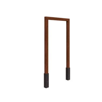 Corten acél pergola - Egyenes - 150 x 230 cm - Betontalppal