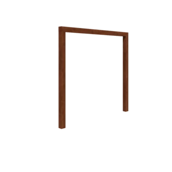 Corten acél pergola - Egyenes - 250 x 230 cm - Betontalp nélkül