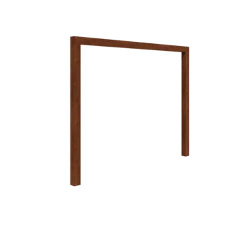 Corten acél pergola - Egyenes - 300 x 230 cm - Betontalp nélkül