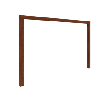 Corten acél pergola - Egyenes - 400 x 230 cm - Betontalp nélkül
