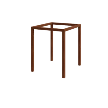 Corten acél pergola - Négyzet - 224 x 200 x 230 cm - Betontalp nélkül