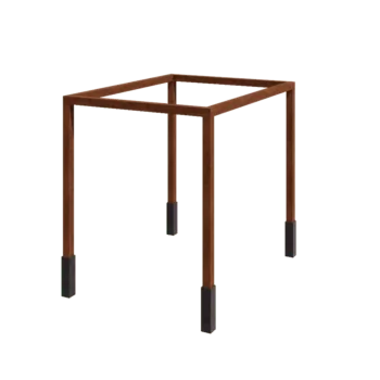 Corten acél pergola - Téglalap - 324 x 250 x 230 cm - Betontalppal