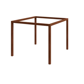 Corten acél pergola - Négyzet - 324 x 300 x 230 cm - Betontalp nélkül