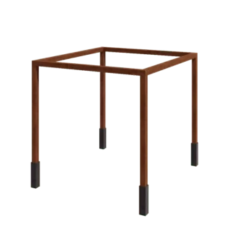 Corten acél pergola - Négyzet - 324 x 300 x 230 cm - Betontalppal