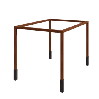 Corten acél pergola - Téglalap - 424 x 300 x 230 cm - Betontalppal