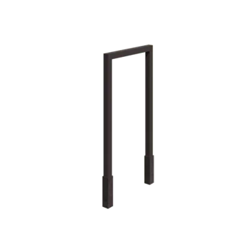 Acél pergola - Egyenes - 150 x 230 cm - RAL7016 matt (antracitszürke) - Betontalppal