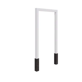 Acél pergola - Egyenes - 150 x 230 cm - RAL9010 matt (fehér) - Betontalppal