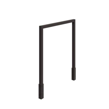 Acél pergola - Egyenes - 250 x 230 cm - RAL7016 matt (antracitszürke) - Betontalppal