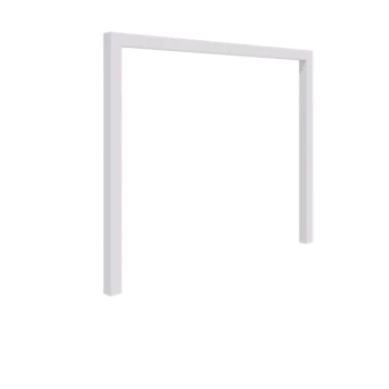 Acél pergola - Egyenes - 300 x 230 cm - RAL9010 matt (fehér) - Betontalp nélkül