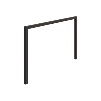 Acél pergola - Egyenes - 400 x 230 cm - RAL7016 matt (antracitszürke) - Betontalp nélkül