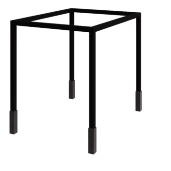 Acél pergola - Téglalap - 324 x 250 x 230 cm - RAL9005 matt (fekete) - Betontalppal