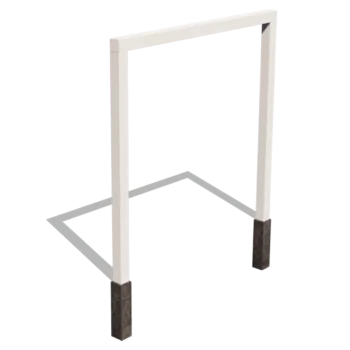 Acél pergola - Egyenes - 250 x 230 cm - RAL9010 matt (fehér) - Betontalppal