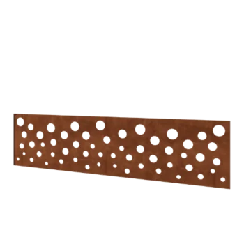 Corten acél kerítés H - Panel B - 180 x 47,5 cm