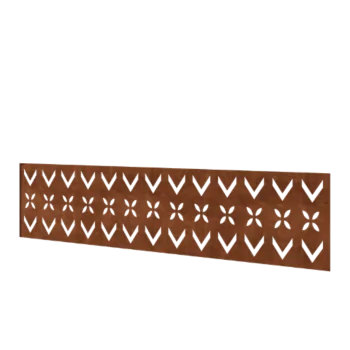 Corten acél kerítés H - Panel V - 180 x 47,5 cm