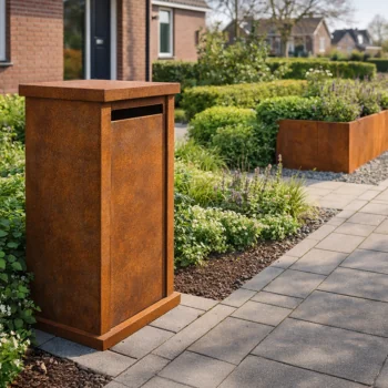 Corten acél postaláda - Arizona M - 60 x 40 x 100 cm