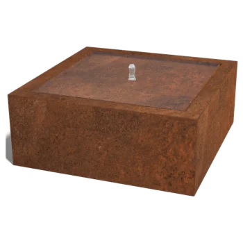 Corten acél szökőkút - Lyra - 100 x 100 x 40 cm