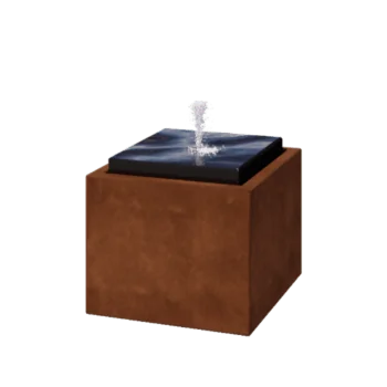Corten acél szökőkút - Orin - 50 x 50 x 40 cm - LED világítással