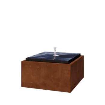 Corten acél szökőkút - Orin - 80 x 80 x 40 cm - LED világítás nélkül